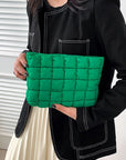 Zenana Quilted Puffy Pouch Clutch Bag