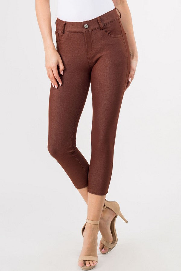 Capri- Classic Solid Skinny Jeggings
