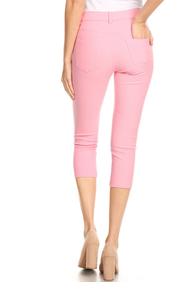 Capri- Classic Solid Skinny Jeggings