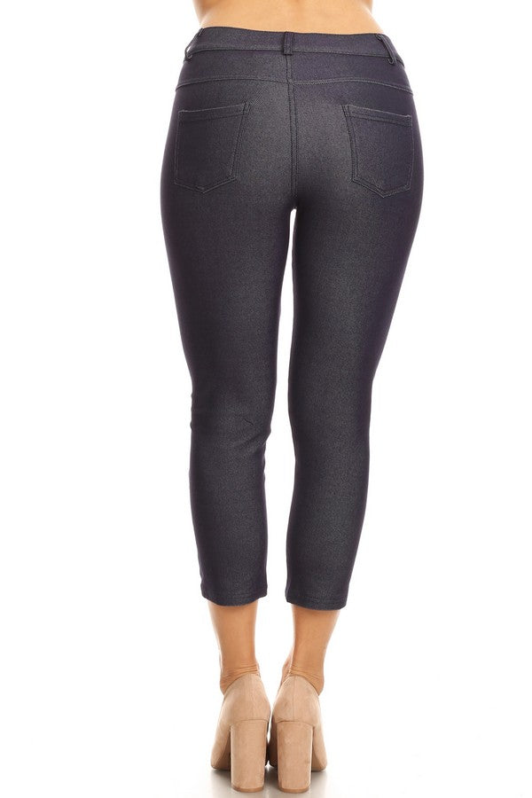 Capri- Classic Solid Skinny Jeggings
