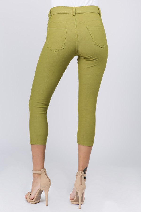 Capri- Classic Solid Skinny Jeggings