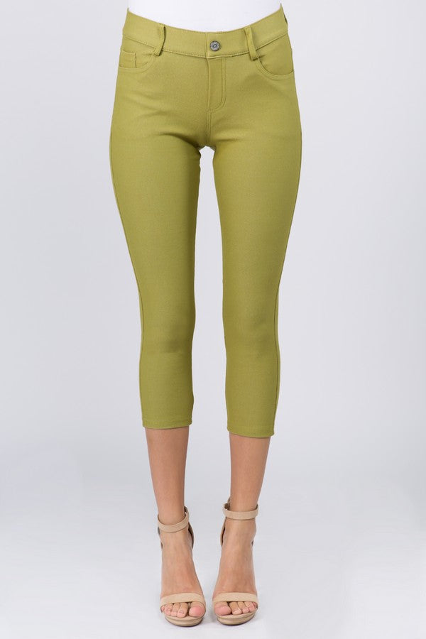 Capri- Classic Solid Skinny Jeggings