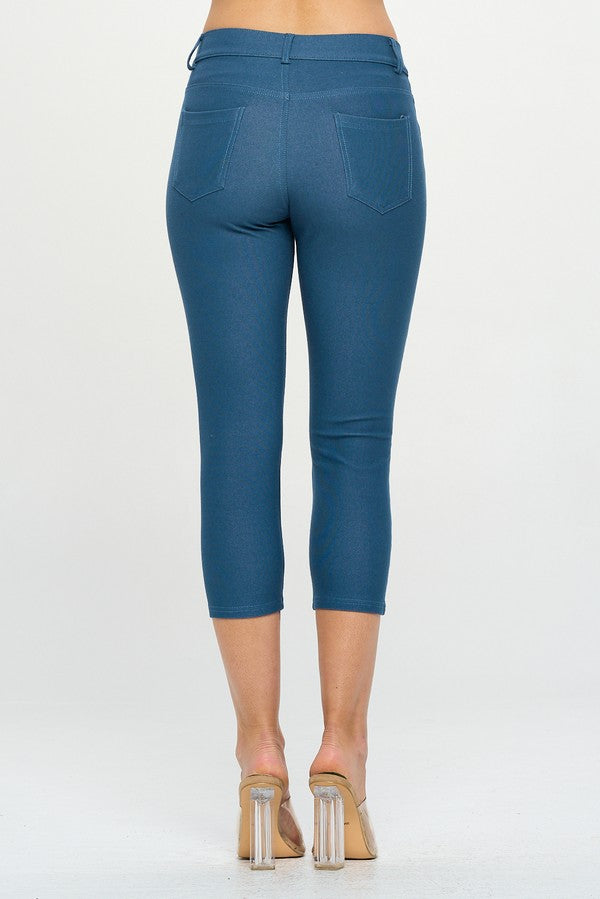 Capri- Classic Solid Skinny Jeggings