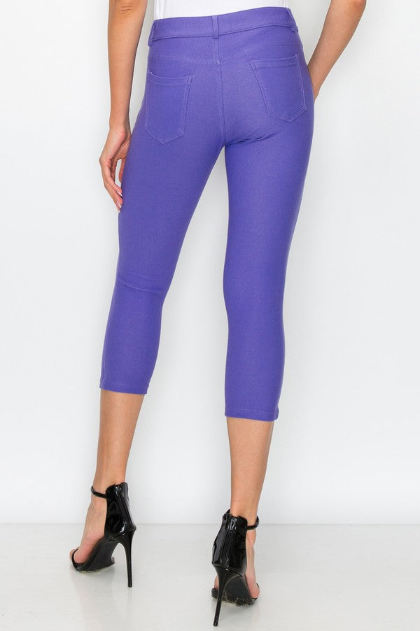 Capri- Classic Solid Skinny Jeggings