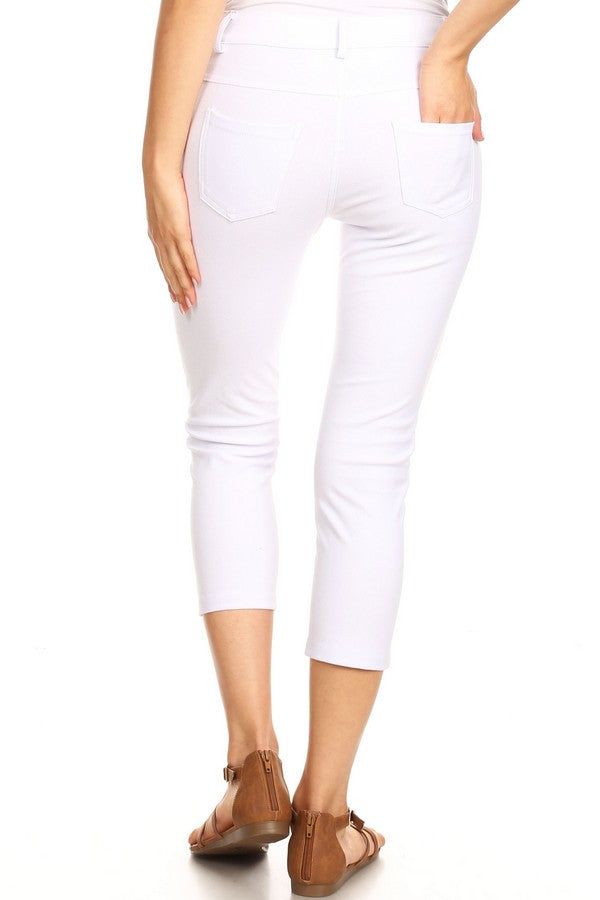 Capri- Classic Solid Skinny Jeggings