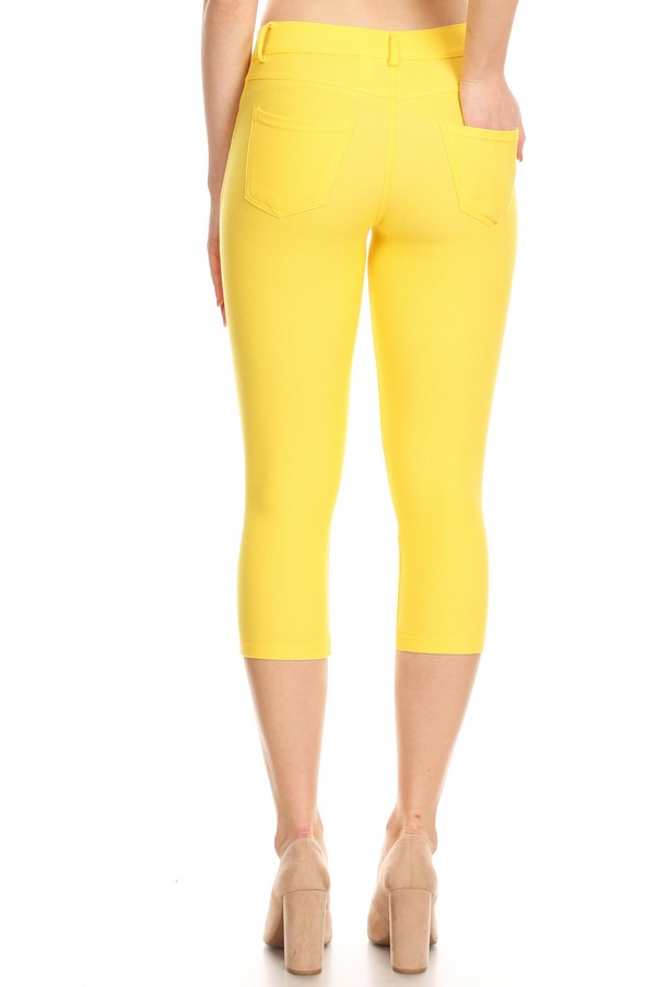 Capri- Classic Solid Skinny Jeggings