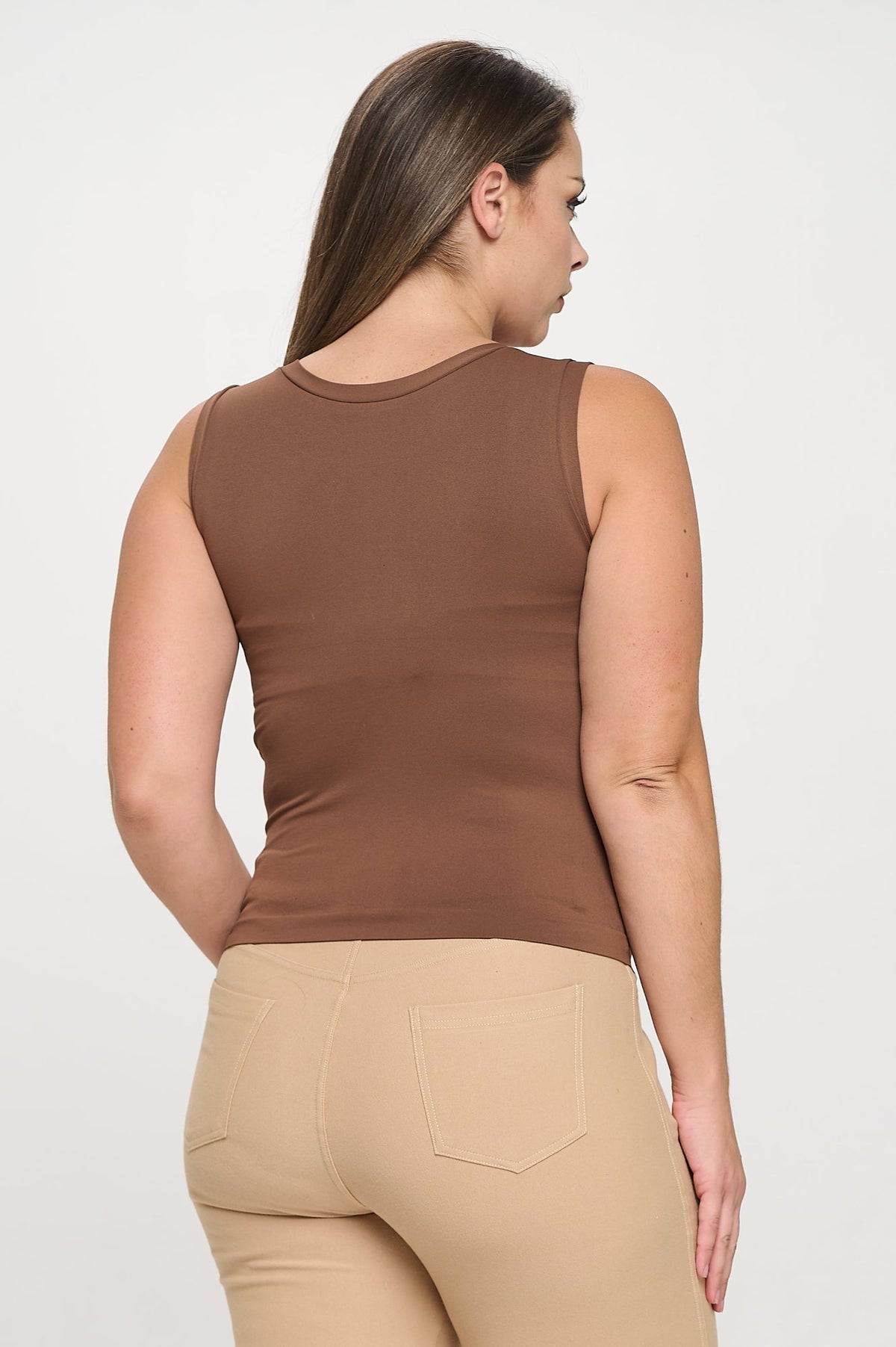 Women’s Reversible High-Low Neckline Seamless Tank