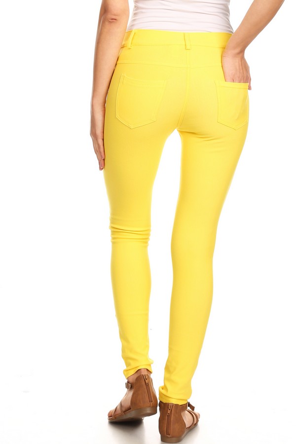 Cotton-Blend 5-Pocket Skinny Jeggings