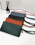 Vegan Leather Wristlet Clutch