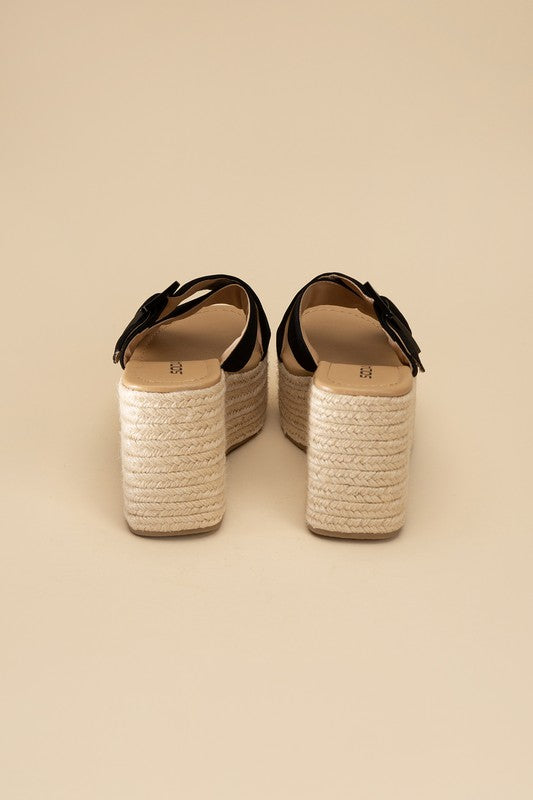 Espadrille Platform Slides