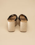 Espadrille Platform Slides