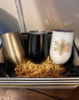 White Snowflake Wine Tumbler