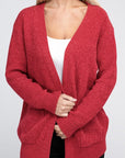 Melange Open Front Sweater Cardigan