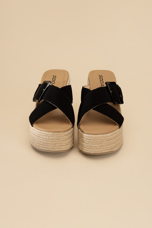 Espadrille Platform Slides