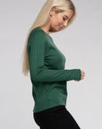 Viscose Round Neck Basic Sweater