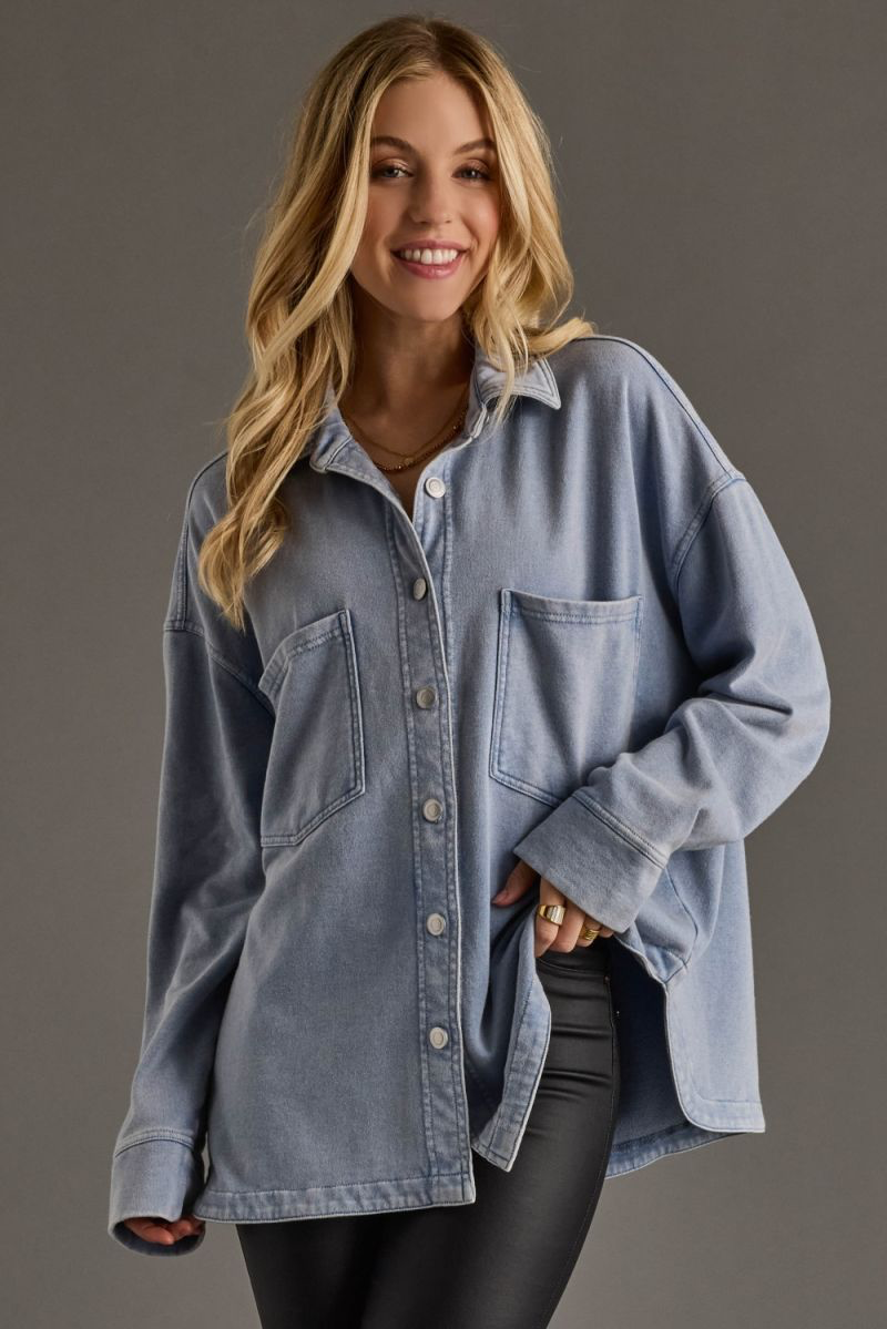 Blue Skies Relaxed Button-Up Shirt 💙