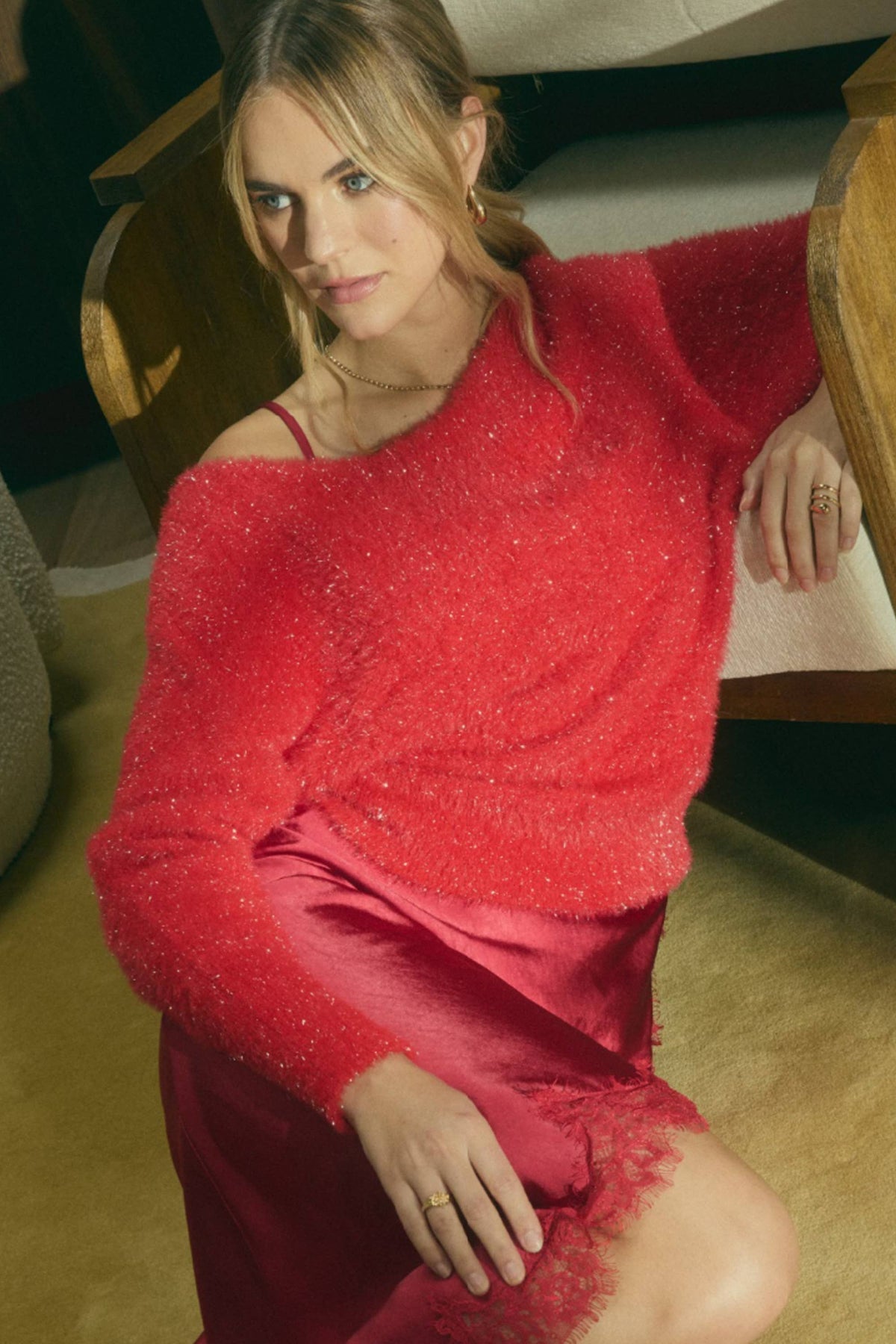 Skies Are Blue | Shimmer Knit Sweater ✨