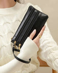 Vegan Leather Wristlet Clutch