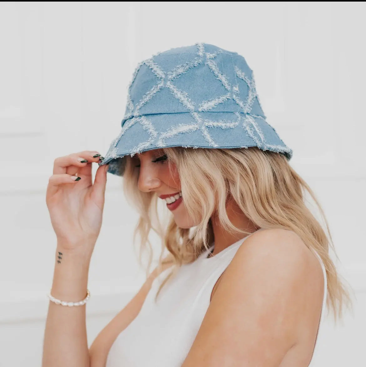 Diamond Print Bucket Hat