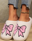 Plush Cozy Slippers-Bow