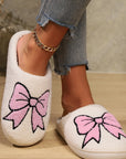 Plush Cozy Slippers-Bow