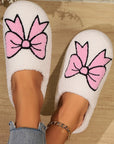 Plush Cozy Slippers-Bow