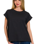 Cuffed Sleeve Tee Shirt