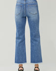 HR Front Seam Raw Hem Jeans (curvy)