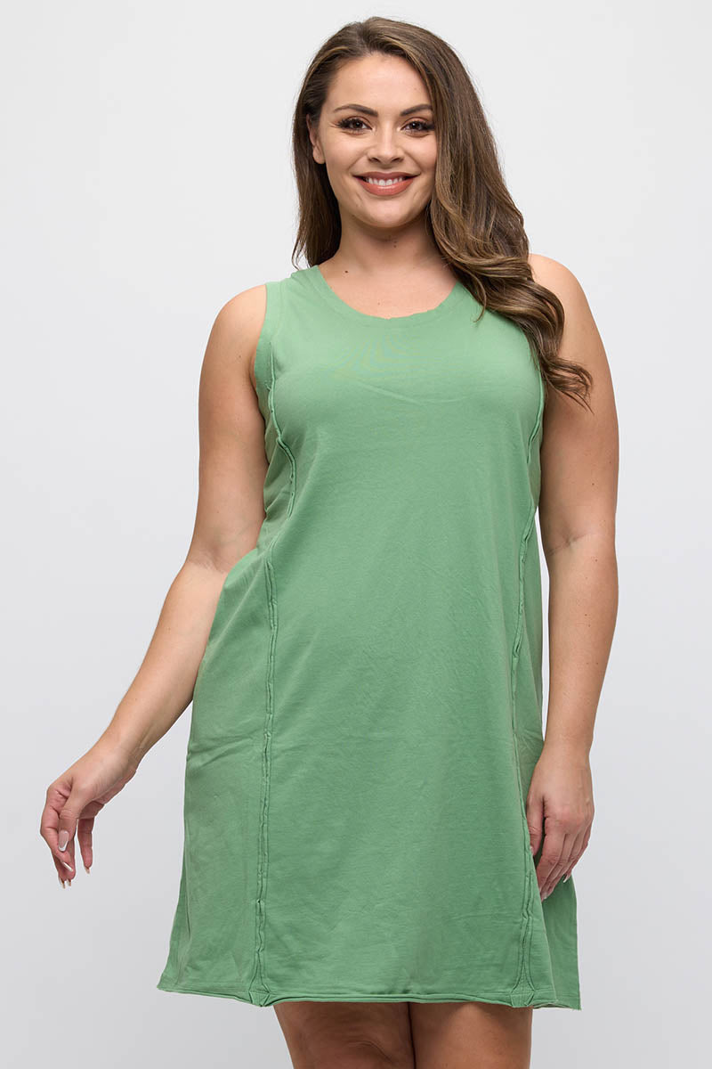 Easy Breeze Sleeveless Cotton Midi Dress
