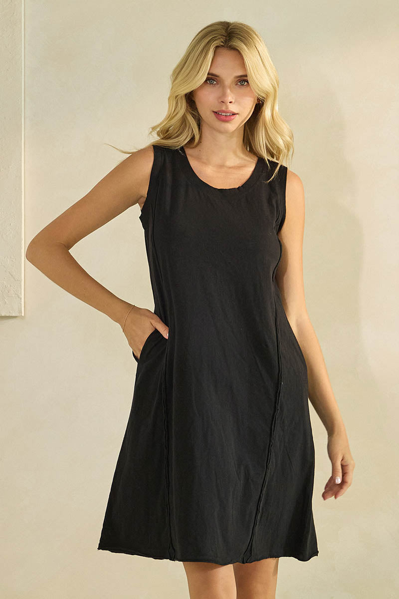Easy Breeze Sleeveless Cotton Midi Dress