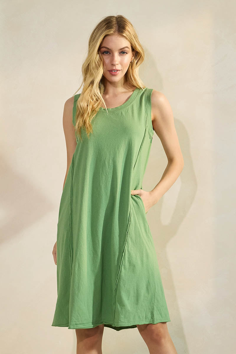 Easy Breeze Sleeveless Cotton Midi Dress