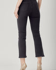 HR Straight Crossover Zipper Jeans