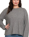 Soft Melange Hacci Tee (blk)