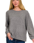 Soft Melange Hacci Tee (blk)