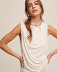 Cinched Sleeveless Top