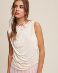 Cinched Sleeveless Top