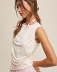 Cinched Sleeveless Top