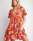 Challis Floral Print Dress