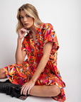 Challis Floral Print Dress