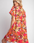 Challis Floral Print Dress