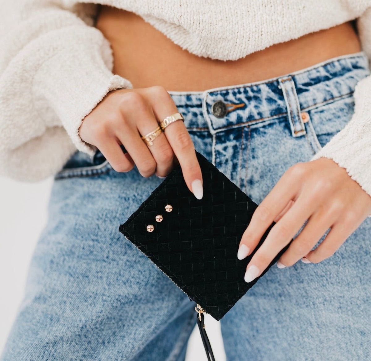 Kat Faux Suede Wallet 🤎