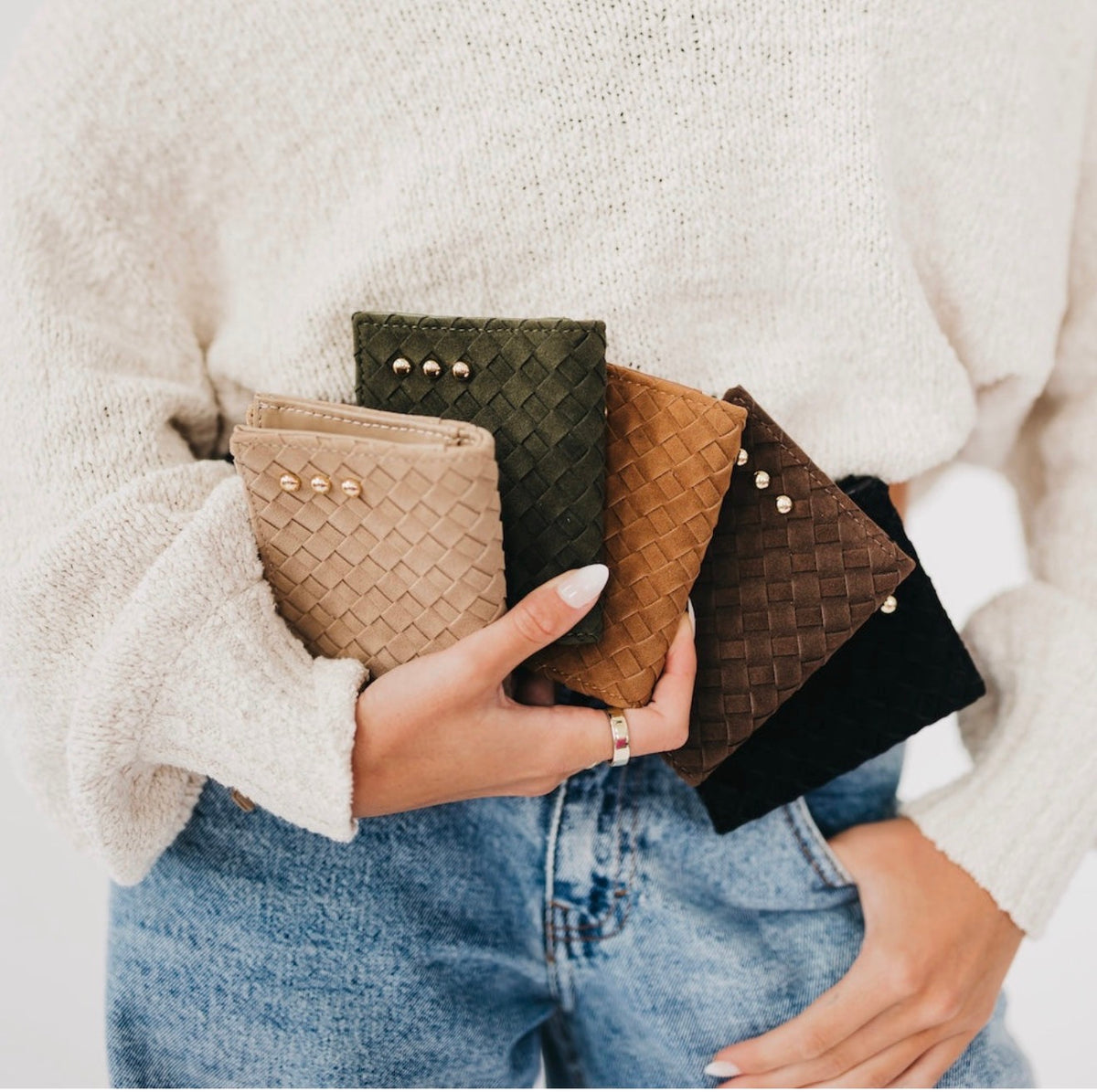 Kat Faux Suede Wallet 🤎