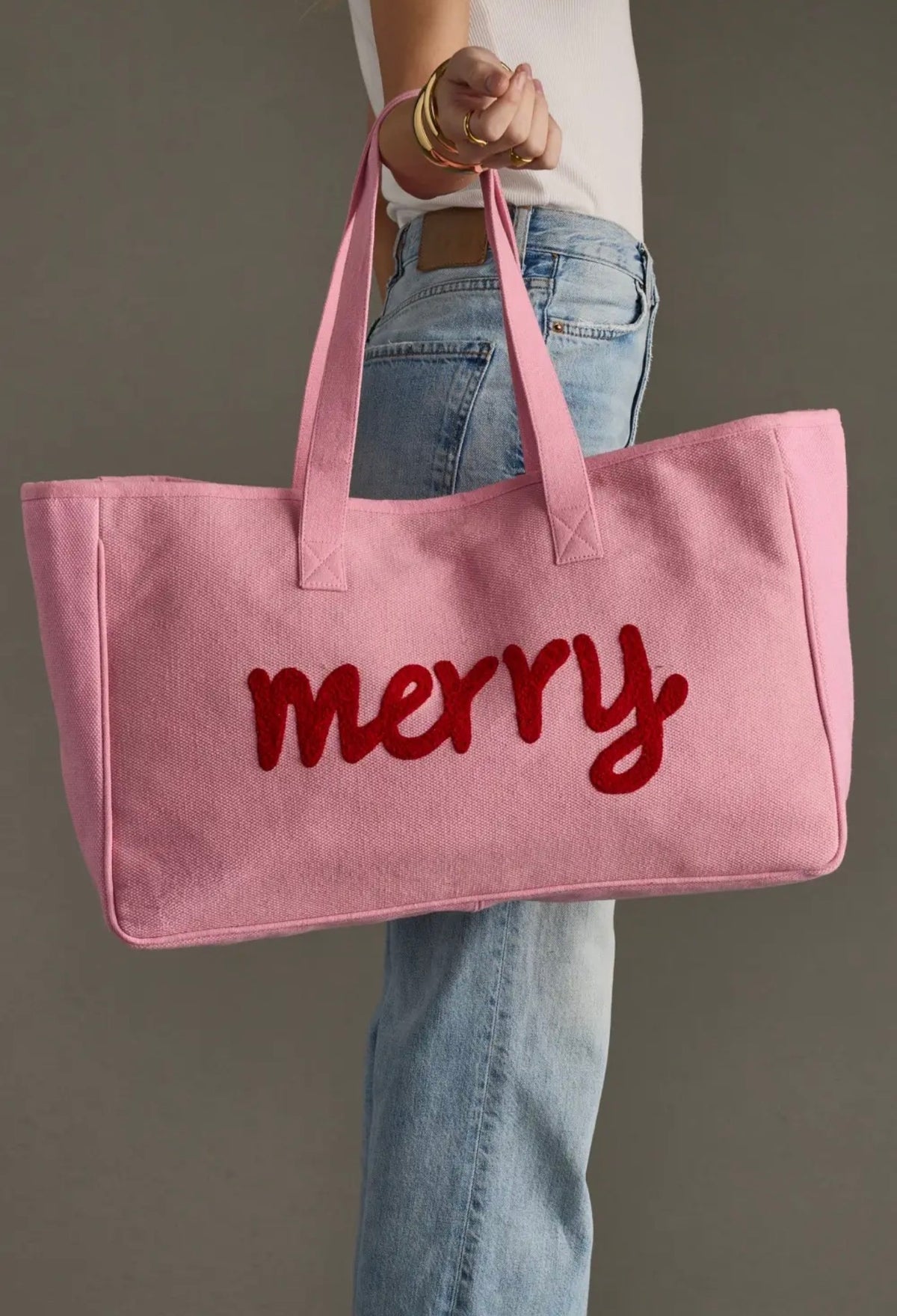 Merry &amp; Bright Pink Holiday Tote 🎀🎄