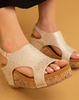 Barbara Rhinestone Covered Wedges