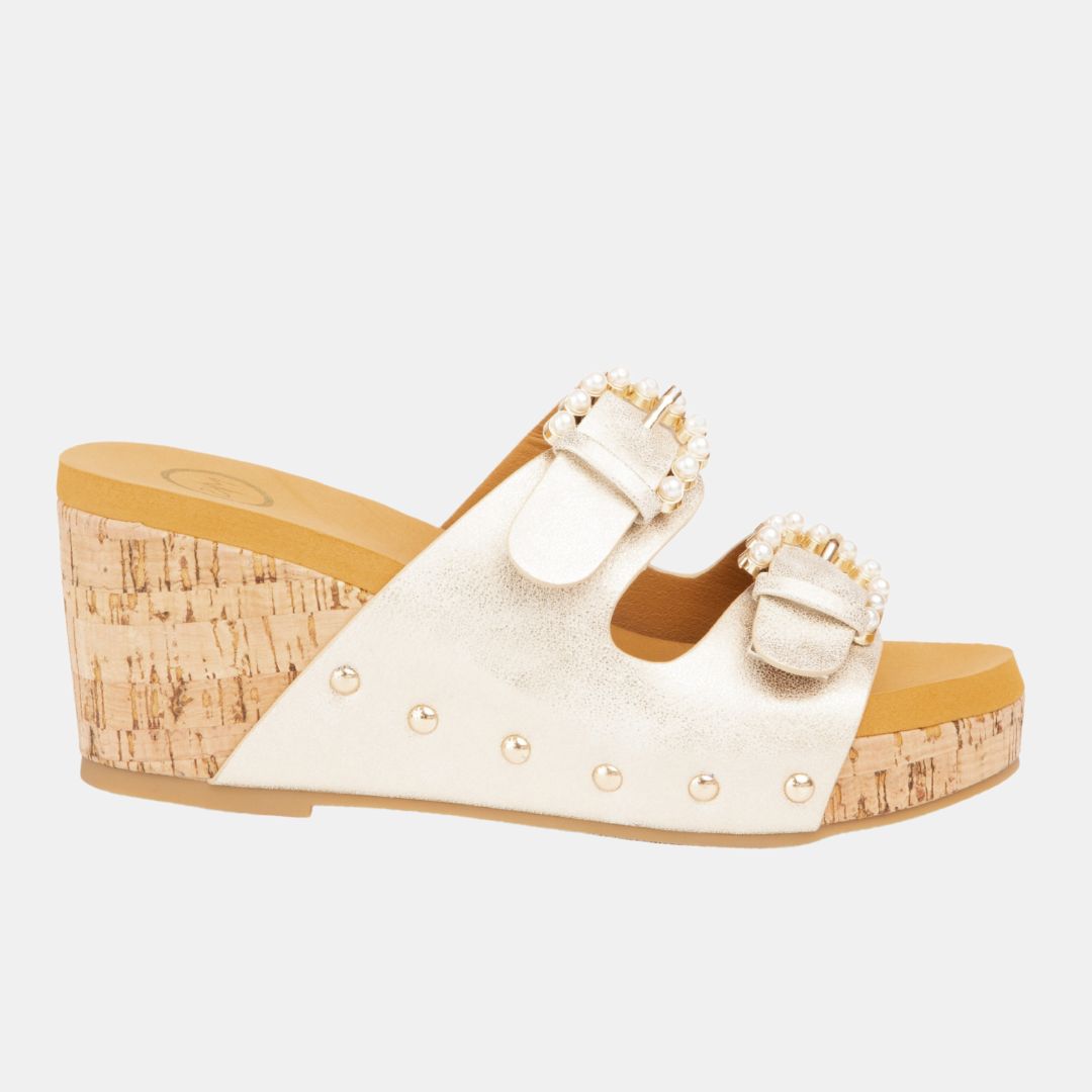 Brianna Women&#39;s Cork Design Wedge Platform