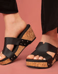 Allyson Cross Strap Wedge