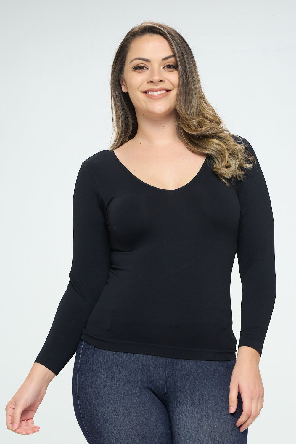 Sculpted Chic Seamless Long Sleeve Top (reversible)