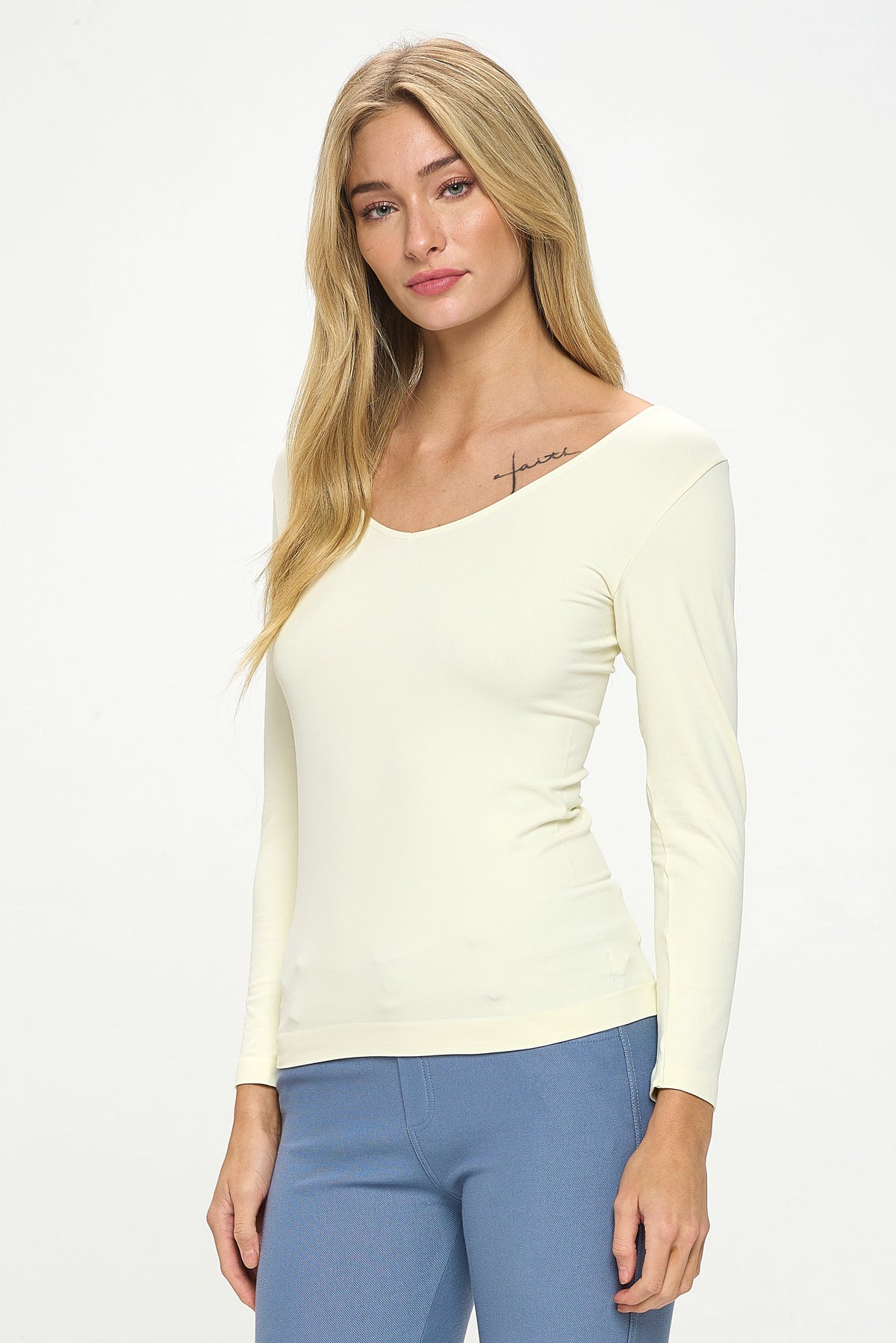 Sculpted Chic Seamless Long Sleeve Top (reversible)
