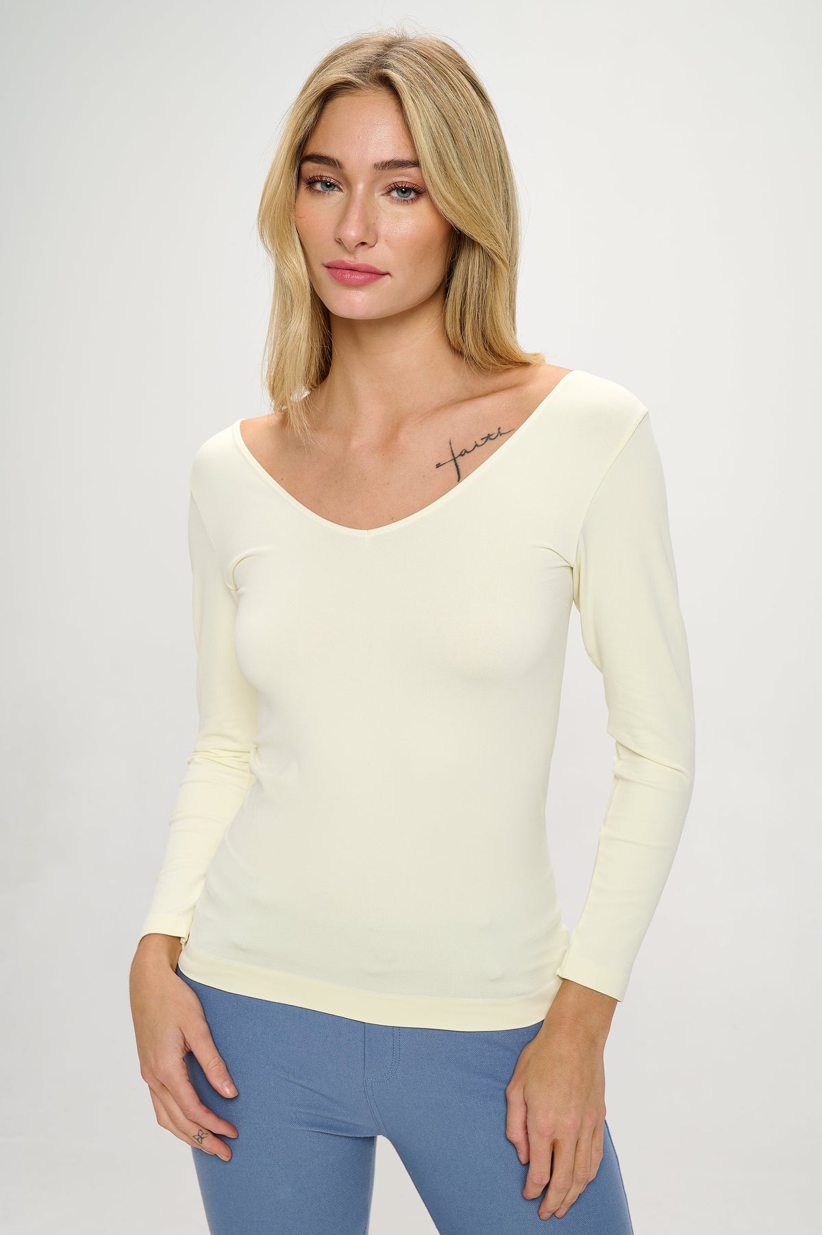 Sculpted Chic Seamless Long Sleeve Top (reversible)