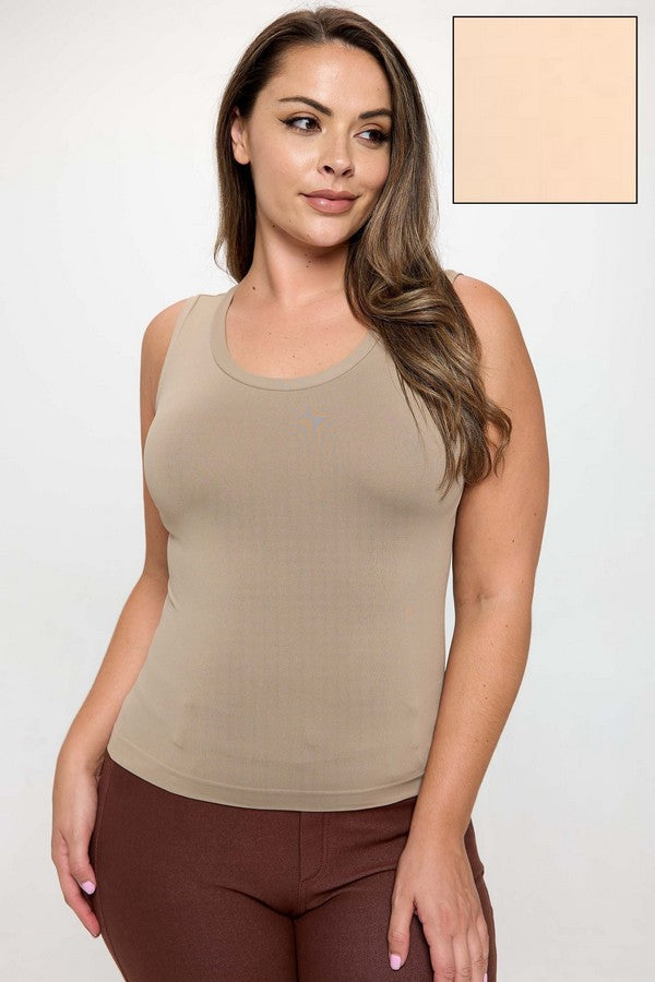 Women’s Reversible High-Low Neckline Seamless Tank